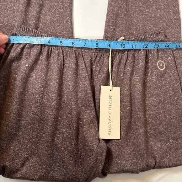 Sunday Citizen Cosset Relaxed Sweatpants Effortless Casual Pants Brown S - Picture 8 of 9